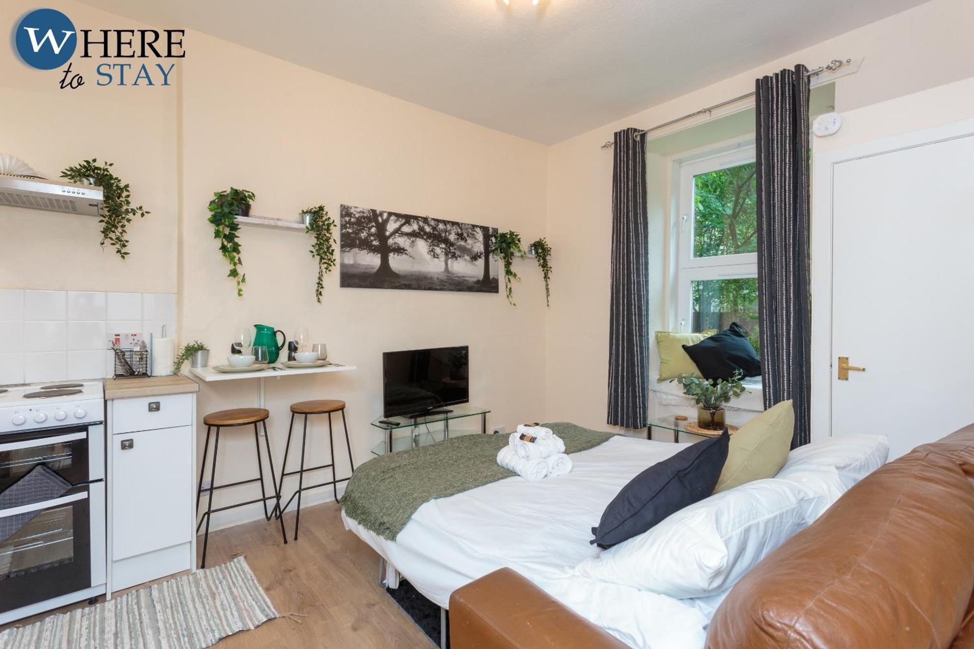 Cosy 1 Bed Flat Near City Centre Lägenhet Edinburg Rum bild